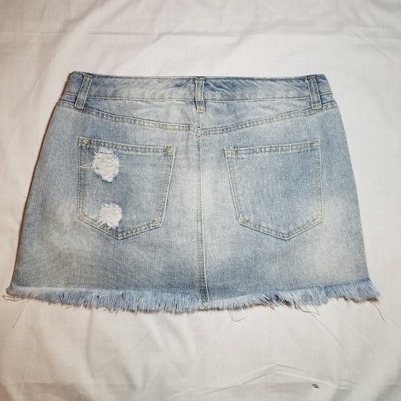 Refuge Brand Denim Mini Skirt - Picture 2 of 8